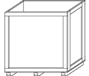 Locking Corners - Cap on Base - Cleated Plywood Deck  - No Top