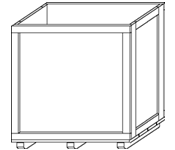 Locking Corners - Cap on Base - Lumber Deck  - No Top