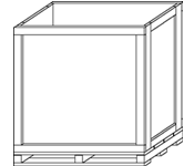 Locking Corners - Cap on Base - Locking Lumber Skid  - No Top