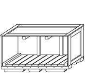 Locking Corners - Drop Sides - Lumber Inset Base
