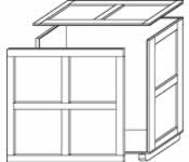Wood Container Drawing of Top and Front Off Closure Condition